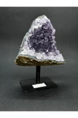 gemsartdeco BREZİLYA AMETİST DOĞALTAŞ SİYAH DEMİR STANTLI thumbnail 2