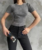 Nakış işlemeli asit yıkamalı bluz thumbnail 1