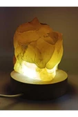 gemsartdeco Sarı Opal Doğaltaş Ham Kütle Lamba thumbnail 1