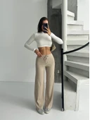 Fit comfort bej salaş pantolon thumbnail 4