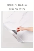60cmx300cm Tek Parça Yapışkanlı Rulo Mermer Desenli Duvar Paneli Kağıdı Silinebilir CF-1060-ALYA thumbnail 5