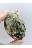 gemsartdeco Koleksiyonluk Epidotlu Yeşil Kuvars thumbnail 3