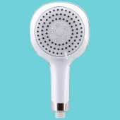 Banyo Duş Başlığı Fiskiyesi Telefonu Yuvarlak Başlık Beyaz Renk thumbnail 4