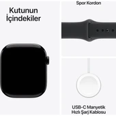 Apple Watch Series 11 Gps, 46 mm Simsiyah Alüminyum kasa ve Siyah Spor kordon - m/l thumbnail 8