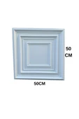 50cm x 50cm 1 Adet 3D Abs Malzeme PVC Dayanıklı Duvar  Tavan Paneli Silinebilir çıta Model Panel thumbnail 2