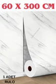60cmx300cm Tek Parça Yapışkanlı Rulo Mermer Desenli Duvar Paneli Kağıdı Silinebilir CF-1035-MIRA thumbnail 1