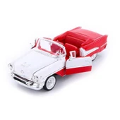 Welly 1955 Oldsmobile Super 88 Üstü Açık Kırmızı 1:18 Model Araba thumbnail 1