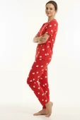 Kalp Desenli Pamuklu Pijama Takımı thumbnail 2