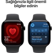 Apple Watch Series 11 Gps, 46 mm Simsiyah Alüminyum kasa ve Siyah Spor kordon - m/l thumbnail 5