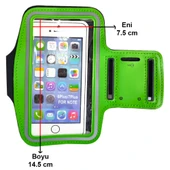 Cep telefonu taşıma kılıfı 14.5cm x 7.5cm ölçülerinde kol bantı yeşil thumbnail 5