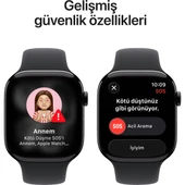 Apple Watch Series 11 Gps, 46 mm Simsiyah Alüminyum kasa ve Siyah Spor kordon - m/l thumbnail 6