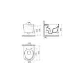 Creavit EG321 Elegant Rim-Off Kanalsız Duroplast Yavaş Kapanan Klozet Kapaklı Cool Grey Set thumbnail 5