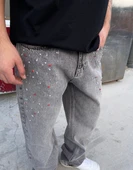 Ultra Premium Crystal Stone Baggy Kot Pantolon thumbnail 2