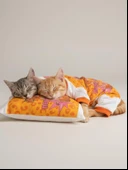 Tiger Leopar Desenli Penye Kedi Tulum | Tüy Dökülmesini Azaltmaya Yardımcı | Yumuşak & Rahat Kedi Kıyafeti thumbnail 8