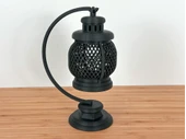 Mini Dekoratif Lantern Tealight Mumluk Siyah thumbnail 2