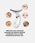 Kablosuz Şarjlı Yüz Sıkılaştırıcı Cihaz EMS Mikro Akım Anti-Aging Masaj Aleti thumbnail 2