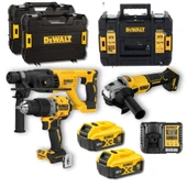 DeWalt DCD805 + DCH133 + DCG407 3’lü Set (2x5Ah XR Akü, Şarj Cihazı, TSTAK Çantalı) thumbnail 1