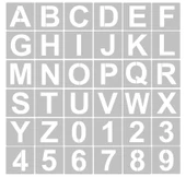 Tekrar Kullanılabilir Harf ve Sayı Boyama Şablonu 12,7cm 36 Adet thumbnail 1