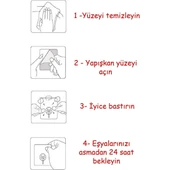 Mucit Home 4 Adet Kendinden Yapışkanlı Duvar Kancaları Şeffaf Raf Duvar Askıları Mutfak Banyo Vida Kanca Çivi thumbnail 2