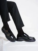 Tetri 0K575 Model Hakiki Deri El Yapımı Erkek Siyah Açma Casual Ayakkabı thumbnail 2