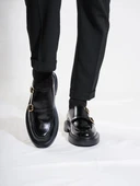 Tetri 0K575 Model Hakiki Deri El Yapımı Erkek Siyah Açma Casual Ayakkabı thumbnail 4