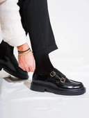 Tetri 0K575 Model Hakiki Deri El Yapımı Erkek Siyah Açma Casual Ayakkabı thumbnail 1