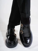 Tetri 0K575 Model Hakiki Deri El Yapımı Erkek Siyah Açma Casual Ayakkabı thumbnail 3