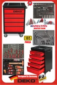 XL TREND İZELTAŞ SERİ 5 Çekmeceli İçi Dolu 185 PARÇA Full Set Alet Dolabı Atölye Usta Takım Arabası thumbnail 1