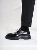 Tetri 0K575 Model Hakiki Deri El Yapımı Erkek Siyah Açma Casual Ayakkabı thumbnail 5