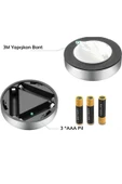 Mucit Home 2 adet Kablosuz Spot Pilli Dokunmatik Led Lamba 3 Ledli Dolap Lambası thumbnail 2