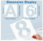 Tekrar Kullanılabilir Büyük Harf ve Sayı Boyama Şablonu 28cm 36 Adet thumbnail 2