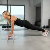 PS SPOR Ahşap Şınav Barı, Amut Barı, Paralel Bar (Pembe) thumbnail 4