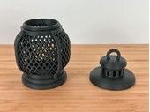 Mini Dekoratif Lantern Tealight Mumluk Siyah thumbnail 3