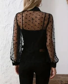 MDB Kadın Uzun Kollu Yakalı şeffaf Tül Detaylı Ve Viskon Atlet Ikili Takım thumbnail 3