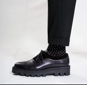 Tetri CL029 Edwin Model Gerçek Deri El Yapımı Erkek Siyah Casual Ayakkabı thumbnail 6