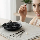 Technow Siyah 6 cm Büyük Topuzlu Kalın Saç Firketesi 0.90 Siyah 100 Adet thumbnail 2