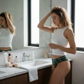 -Tİger Desenli Kadın String Külot thumbnail 9