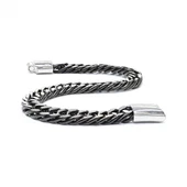 Çift Sıra Otantik Çelik Zincir Bileklik 31835B2D2 thumbnail 6