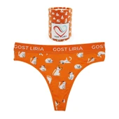 Gost Liria -Silver Cat Desenli Kadın String Külot thumbnail 1