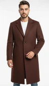Erkek Kaşe Uzun Palto – Kışlık, Kuşaklı, Şık Modern Tasarım thumbnail 2