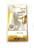 TNX EslifeTech26 Üniversal 3 IN 1(Micro Usb-Lightning-30 Pin) Girişli Car Charger Araç İçi Çakmaklık Şarj Cihazı thumbnail 1