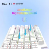 Havit Gamenote KB885L RGB Backlit Gaming Mekanik Klavye Beyaz thumbnail 3