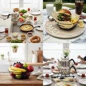 DÖRTLÜ METAL SUNUM VE NİHALE SETİ  BÜYÜK NİHALE, SOSLUKLU  SUNUMLUK, EKMEK-MEYVE SEPETİ, KÜÇÜK NİHALE thumbnail 4