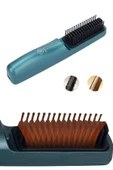 Şarjlı Saç Düzleştirici Tarak İyon Özellikli Sıkı Dişli Elektriklenme Karşıtı thumbnail 3