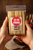 50’li Paket | 20 cm Bambu Sunum Kürdanı – Kanape, Kokteyl, Mini Hamburger, Atıştırmalık Kürdan thumbnail 4