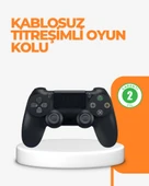 PS4 Uyumlu Kablosuz Oyun Kolu – Titreşimli Şarjlı ve Ergonomik thumbnail 1