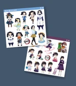 Demon Slayer-Aoi Kanzaki-Kanao Tsuyuri-parlak kağıt -2li sticker set-telefon süsleme thumbnail 2
