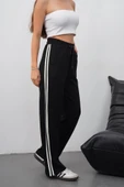 Yandan çift şeritli pantolon siyah thumbnail 3