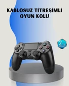 PS4 Uyumlu Kablosuz Oyun Kolu – Gerçekçi Titreşimli Geri Bildirim thumbnail 1
