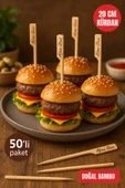 50’li Paket | 20 cm Bambu Sunum Kürdanı – Kanape, Kokteyl, Mini Hamburger, Atıştırmalık Kürdan thumbnail 1